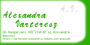 alexandra varteresz business card